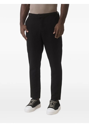 MAUVAIS Savile pinstripe-pattern side-adjuster trousers - Black