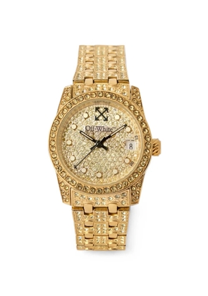 Off-White Discreet pavé 32mm watch - Gold
