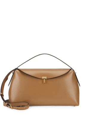 TOTEME T-Lock leather tote bag - Brown