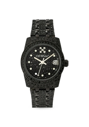 Off-White Discreet pavé 32mm watch - Black