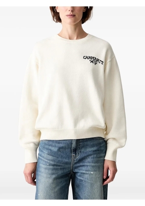 Carhartt WIP logo-intarsia knitted sweater - Neutrals