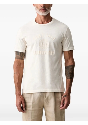 Gant logo-print slub-texture T-shirt - Neutrals