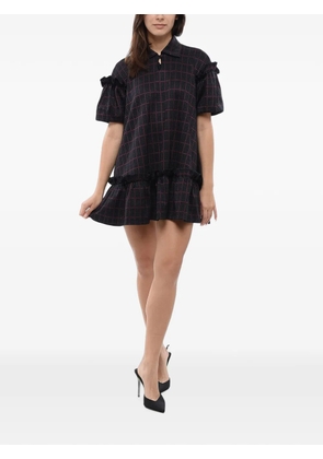 Viktor & Rolf checked ruffled dress - Black