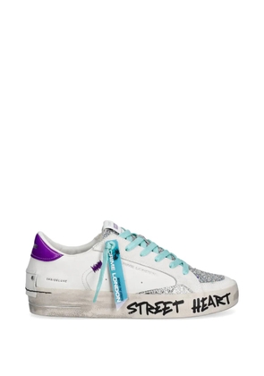 Crime London SK8 Deluxe glitter-detail sneakers - White