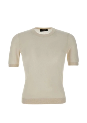 Gran Sasso short-sleeve silk T-shirt - Neutrals