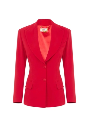 Elisabetta Franchi lightweight crêpe jacket with laces - Red