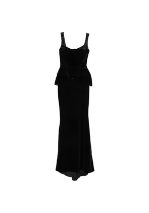 Adamaris zip-fastening corset-style maxi skirt set - Black