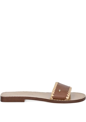 Michael Michael Kors leather braided flat sandals - Brown
