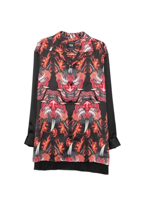Y-3 graphic-print button-down shirt - Black