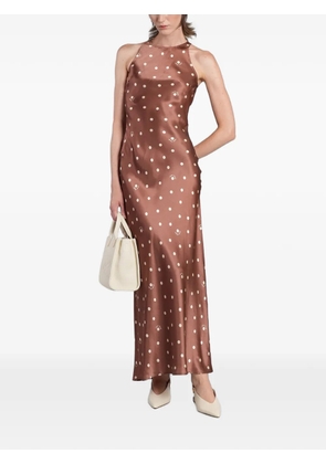 MC2 Saint Barth polka-dot maxi dress - Brown