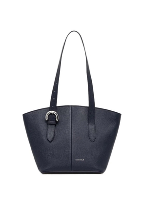 Coccinelle buckle-detail pebbled tote bag - Blue