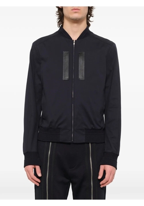 Juun.J leather-patch bomber jacket - Blue