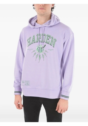 Neil Barrett logo-print drawstring hoodie - Purple