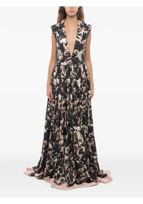 COGO printed sleeveless dress - Black