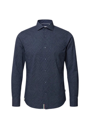 Tintoria Mattei geometric-print long-sleeve shirt - Blue