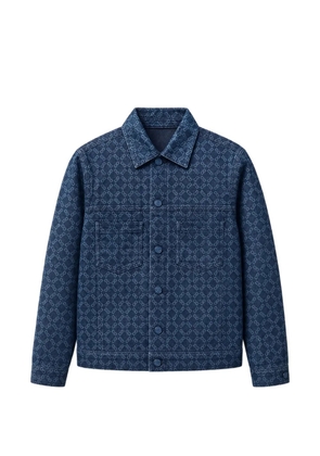 Givenchy monogram-pattern denim jacket - Blue