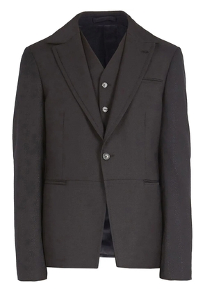 Ferragamo waistcoat-detail single-breasted blazer - Black