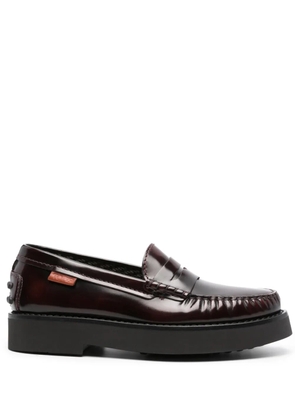 Tod's leather penny loafers - Red
