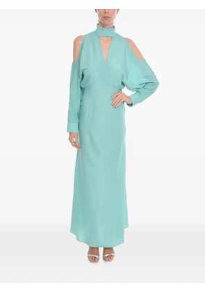 SUPER BLOND cut-out long-sleeve maxi dress - Green