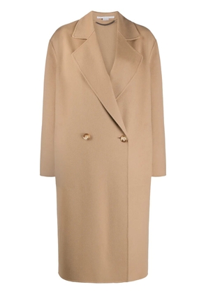 Stella McCartney oversized double-breasted wool coat - Brown