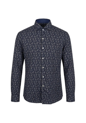 Xacus floral-print long-sleeve shirt - Blue