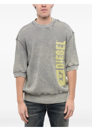 Diesel Red Tag acid-wash logo-print sweater - Grey