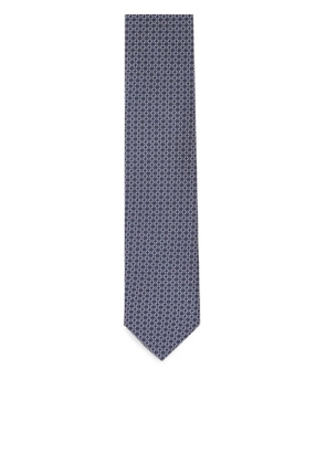 Lardini geometric-pattern silk tie - Blue