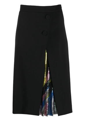 PUCCI sequin pleat detail skirt - Black