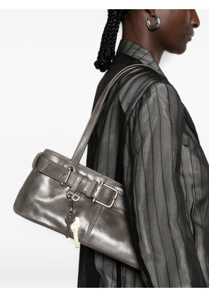 Osoi buckle-detail leather tote bag - Grey