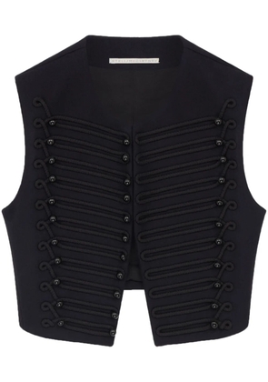 Stella McCartney braided cropped wool waistcoat - Black