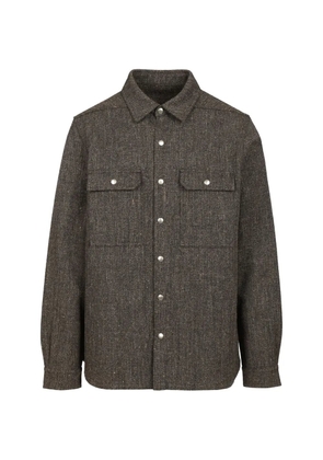 Rick Owens webbing-strap wool-blend jacket - Brown