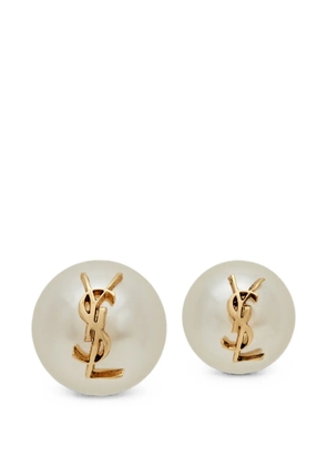 Saint Laurent Cassandre faux-pearl earrings - Gold