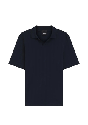 BOSS jacquard-knit polo shirt - Blue
