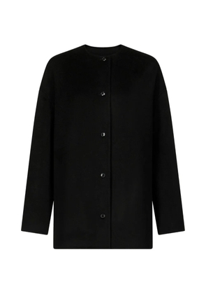 LouLou de Saison Dunne LDS collarless single-breasted coat - Black