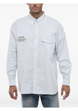 J.PRESS striped embroidered shirt - White