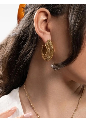 Gas Bijoux Crocus Filea hand-woven hoop earrings - Gold