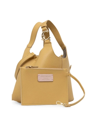 Coccinelle Small C-Easy leather tote bag - Yellow