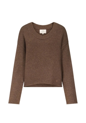 LouLou de Saison Derry Lds U-neck cashmere sweater - Brown