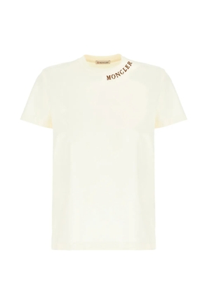 Moncler logo-embroidered T-shirt - Neutrals