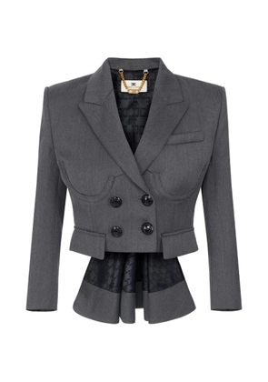 Elisabetta Franchi cool wool jacket - Grey