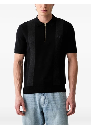 Fred Perry zip-fastening polo shirt - Black