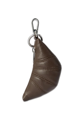 LEMAIRE mini Croissant keyring in leather - Brown