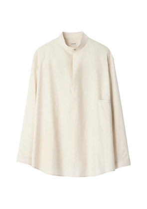 LEMAIRE sailor top in washed cotton and silk blend - Neutrals