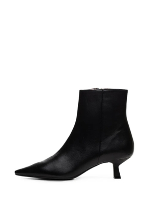 Poche Paris pointed-toe kitten-heel ankle boots - Black