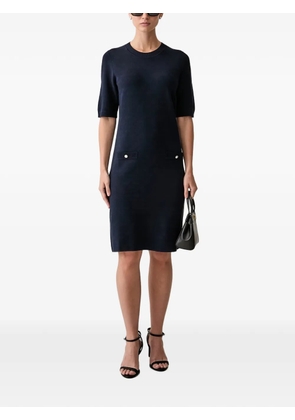 Joop! button-detail short-sleeve midi dress - Blue
