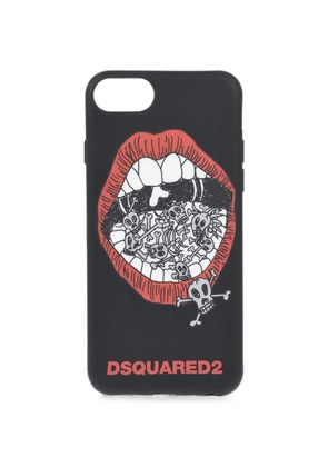 DSQUARED2 logo-print iPhone 8 Plus phone case - Black