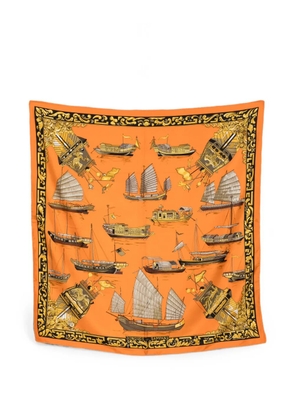 Hermès Pre-Owned 2010s Junques et Sampans scarf - Orange