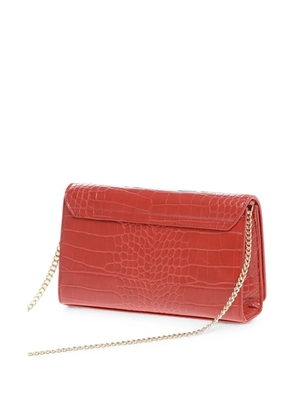 Love Moschino crocodile-effect heart cross body bag - Red