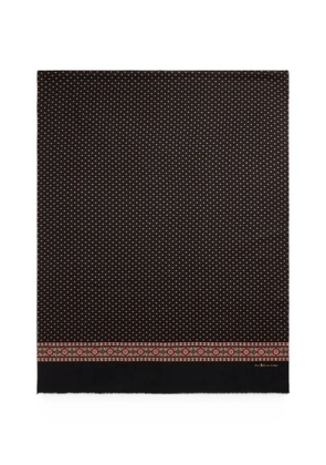 Polo Ralph Lauren foulard-motif fringe-trim scarf - Black