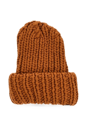 DSQUARED2 chunky-knit turn-up beanie hat - Brown